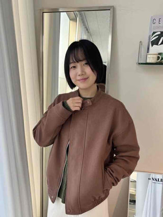 Vintage Drop Shoulder Loose Fit Suede Rider Jacket