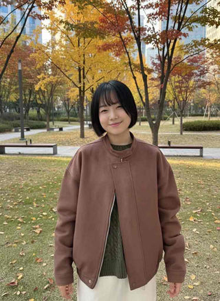 Vintage Drop Shoulder Loose Fit Suede Rider Jacket