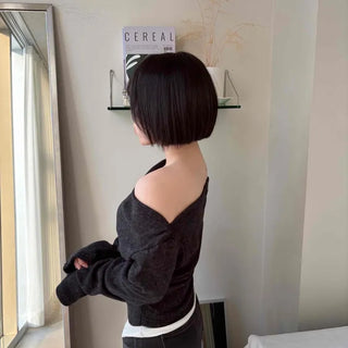 Delicate Fit Slash Neck Slim Fit Cozy Long Sleeve Tee