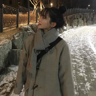 Daily Belted Oversized Loose Trench Coat
