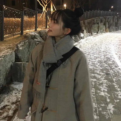 Daily Belted Oversized Loose Trench Coat