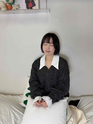 Mink Boucle Wide Collar Drop Shoulder Cardigan