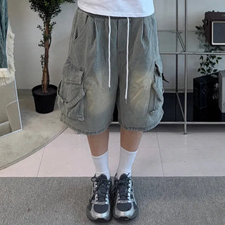 Couto Balloon String Cargo Vintage Elastic Bermuda Pants