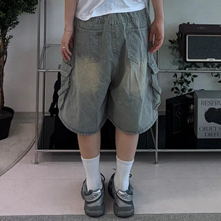 Couto Balloon String Cargo Vintage Elastic Bermuda Pants