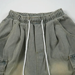 Couto Balloon String Cargo Vintage Elastic Bermuda Pants