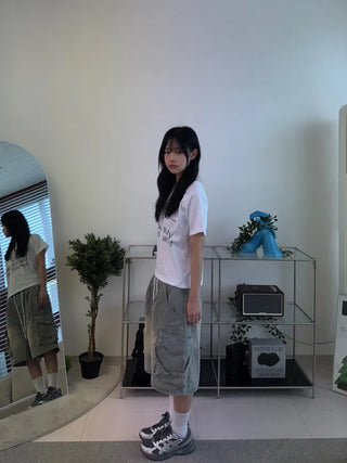 Couto Balloon String Cargo Vintage Elastic Bermuda Pants