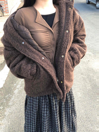 Adele Wool Touch Single Button Maxi Quilted Coat