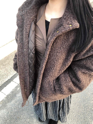 Adele Wool Touch Single Button Maxi Quilted Coat