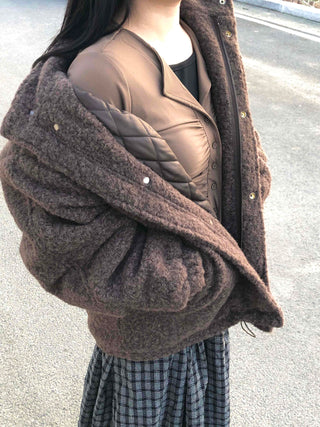 Adele Wool Touch Single Button Maxi Quilted Coat