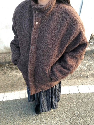 Adele Wool Touch Single Button Maxi Quilted Coat