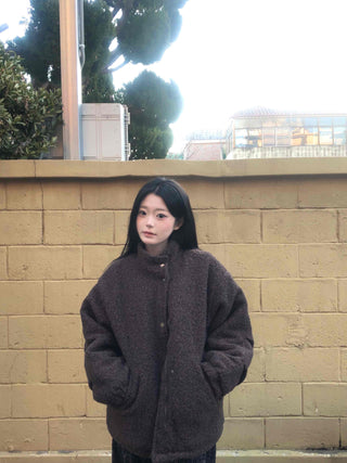 Adele Wool Touch Single Button Maxi Quilted Coat