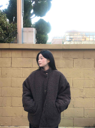 Adele Wool Touch Single Button Maxi Quilted Coat