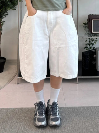 Somi Simple Wide Cotton Bermuda Pants