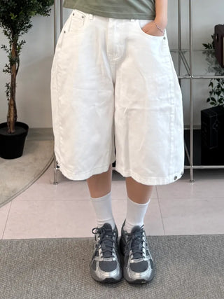 Somi Simple Wide Cotton Bermuda Pants