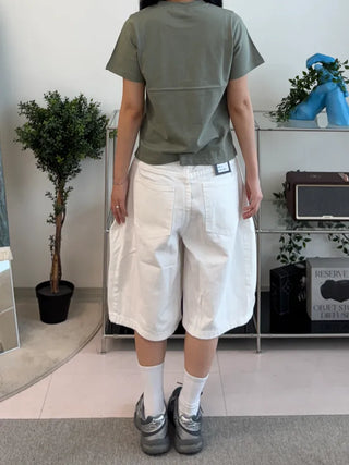 Somi Simple Wide Cotton Bermuda Pants