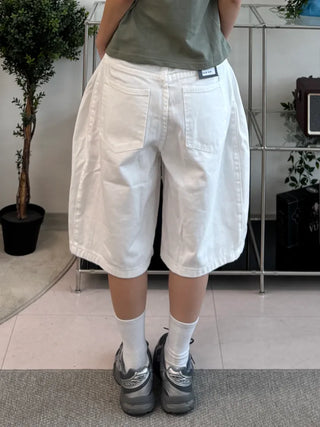 Somi Simple Wide Cotton Bermuda Pants