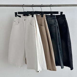 Somi Simple Wide Cotton Bermuda Pants