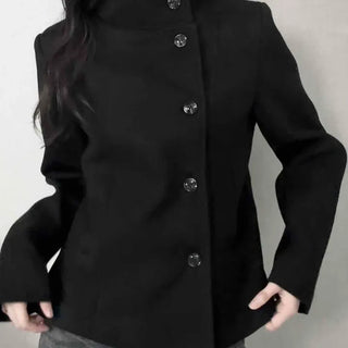 Vintage Mandarin Button Flare Short Coat