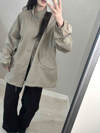 Convertible Epaulet Slit Calf Midi Field Jacket