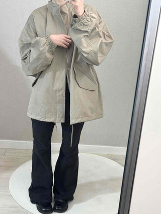 Convertible Epaulet Slit Calf Midi Field Jacket