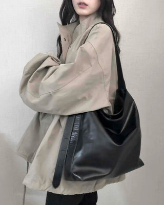 Convertible Epaulet Slit Calf Midi Field Jacket