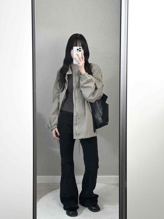 Convertible Epaulet Slit Calf Midi Field Jacket