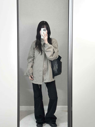 Convertible Epaulet Slit Calf Midi Field Jacket