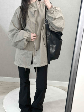 Convertible Epaulet Slit Calf Midi Field Jacket