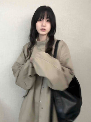 Convertible Epaulet Slit Calf Midi Field Jacket