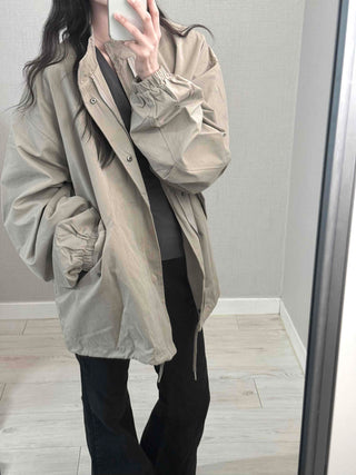 Convertible Epaulet Slit Calf Midi Field Jacket