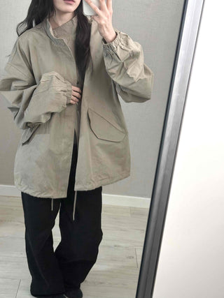 Convertible Epaulet Slit Calf Midi Field Jacket