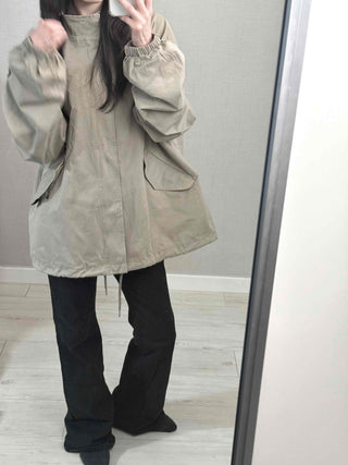 Convertible Epaulet Slit Calf Midi Field Jacket