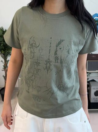 Muta Tattoo Print Short Sleeve T-shirt