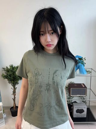 Muta Tattoo Print Short Sleeve T-shirt