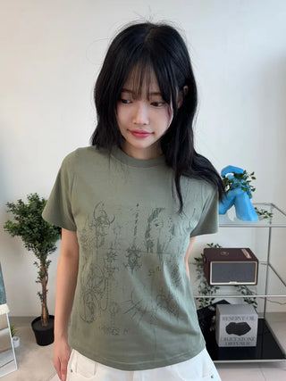 Muta Tattoo Print Short Sleeve T-shirt