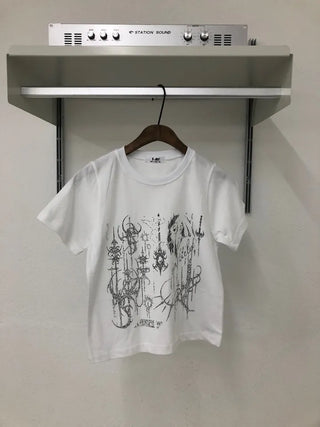 Muta Tattoo Print Short Sleeve T-shirt