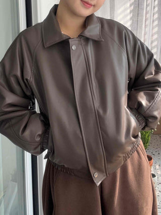Snap Button Oversized Short Padded Jumper