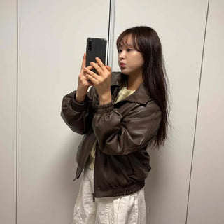 Snap Button Oversized Short Padded Jumper