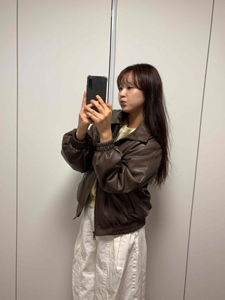 Snap Button Oversized Short Padded Jumper