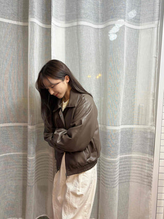 Snap Button Oversized Short Padded Jumper