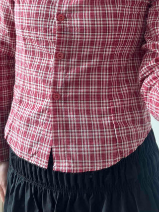 Vintage Check Slim Fit Collared Shirt