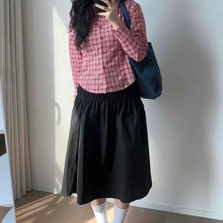 Vintage Check Slim Fit Collared Shirt