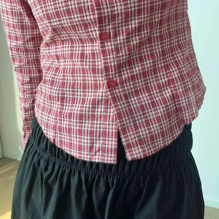 Vintage Check Slim Fit Collared Shirt