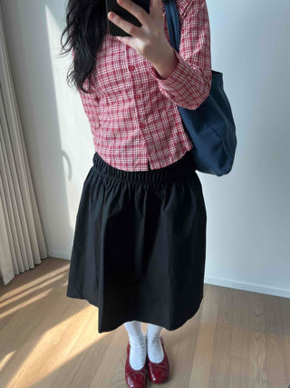 Vintage Check Slim Fit Collared Shirt