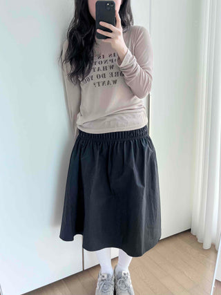 Vintage Lettering Embroidered Loose Fit Long Sleeve T-shirt