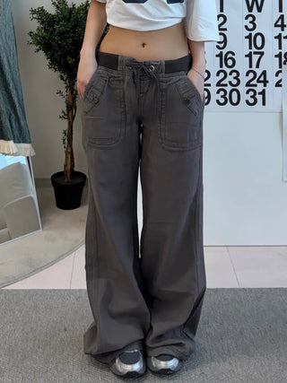 Tory Low-Rise Vintage Carpants Elastic Pants