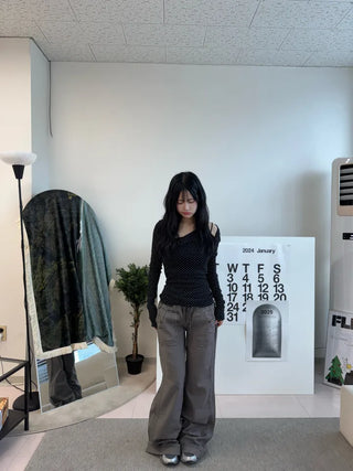 Tory Low-Rise Vintage Carpants Elastic Pants