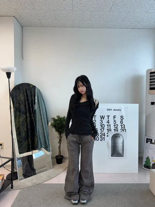 Tory Low-Rise Vintage Carpants Elastic Pants