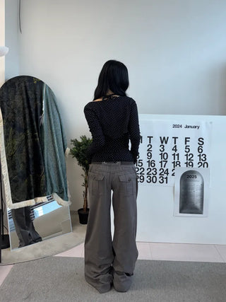 Tory Low-Rise Vintage Carpants Elastic Pants