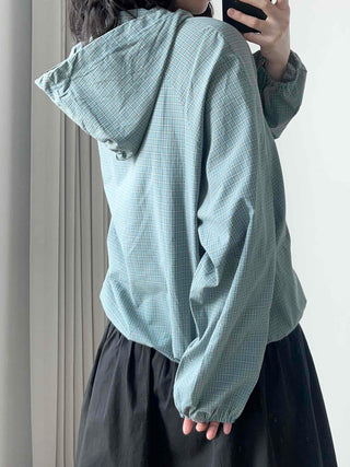 Light Ripple Blouson Zip-up Hooded Windbreaker
